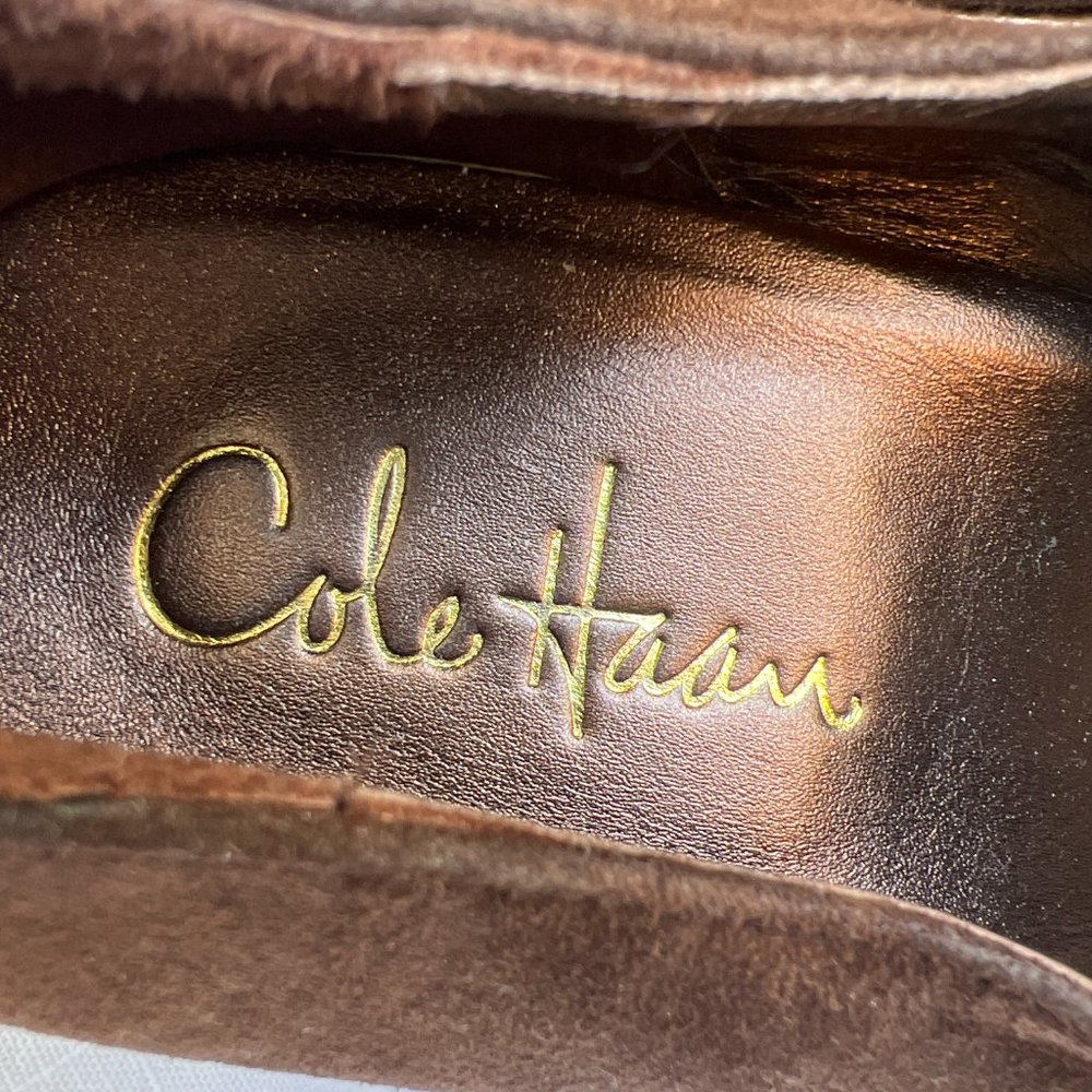 Cole Haan Nike Air Slip On Round Toe Talia Suede Stiletto Bootie Brown Size 11B - Picture 3 of 7